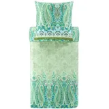 BASSETTI MERGELLINA Bettwäsche-Set Satin V1-grün 200x200+2x80x80 cm