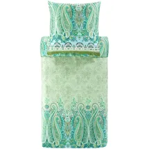 BASSETTI MERGELLINA Bettwäsche-Set Satin V1-grün 200x200+2x80x80 cm