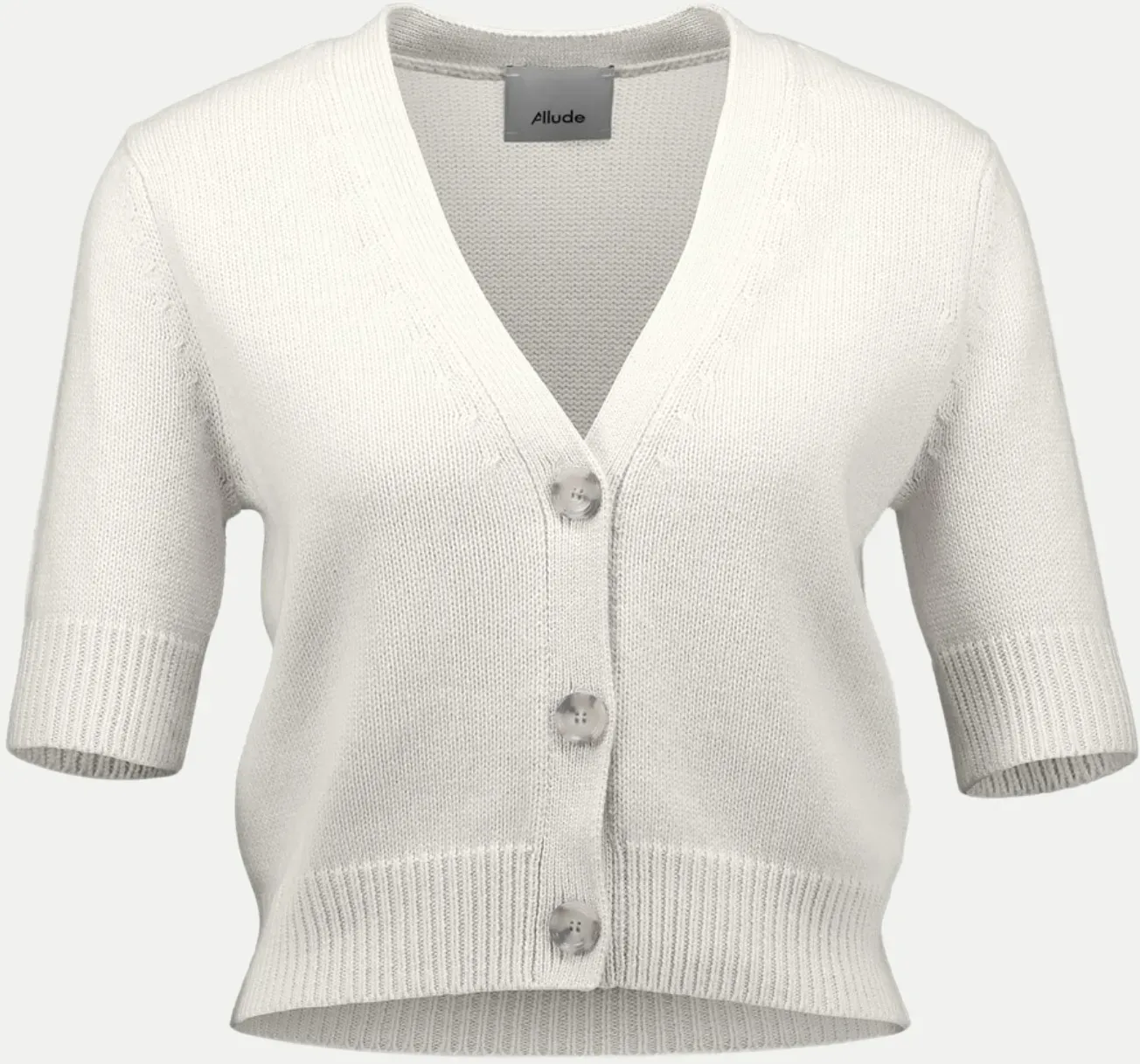 Cardigan mit V-Ausschnitt Weiß S