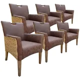 Amagohome Stuhl Esszimmer Stühle Polsterstuhl mit Armlehnen Rattanstuhl Darwin Polster