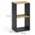 Vicco Bücherregal Tomy 40 x 30 x 74 cm Anthrazit/Goldkraft Eiche