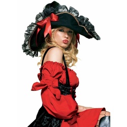 Leg Avenue Kostüm Piratenhut Lady schwarz