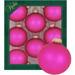 Krebs Glas Lauscha Pink matt 7cm Glaskugeln uni