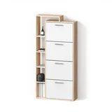 livinity® Ortello 80 x 166,1 x 24,2 cm mit 4 Fächern / weiß