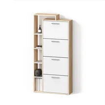 livinity® Ortello 80 x 166,1 x 24,2 cm mit 4 Fächern / weiß
