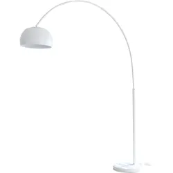 SALESFEVER Bogenlampe "Frieso", weiß, Ø 33cm H: 195cm, Lampen, Dimmschalter, echter Marmorfuß
