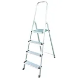 Stehleiter 4 Stufen Alu Leiter klappbar Klappleiter Haushaltsleiter Trittleiter