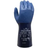 Showa 6 Stück Showa Chemikalienschutzhandschuhe CS720 , Nitril, blau, Größe 7 / S 4901792038454 Showa