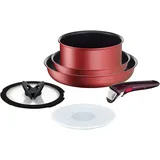 Tefal Ingenio IH Red Unlimited L3839192 Kochgeschirr, 6-teilig, für alle Herde + Induktion