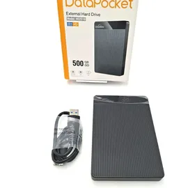 UnionSine Externe Festplatte 500GB ultradünn tragbar 2,5 Zoll USB 3.0, SATA, Festplattenspeicher für PC, Mac,TV, Wii U, Xbox, PS4 (Schwarz)