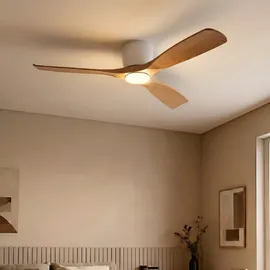 LUCANDE Moneno 131 cm Deckenventilator Weiß