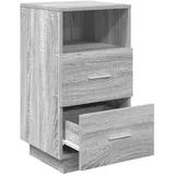 vidaXL Nachtschrank mit 2 Schubladen 36 x 36 x 68 cm Grau