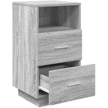 vidaXL Nachtschrank mit 2 Schubladen 36 x 36 x 68 cm Grau