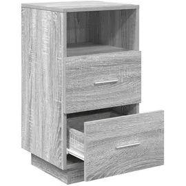 vidaXL Nachtschrank mit 2 Schubladen 36 x 36 x 68 cm Grau