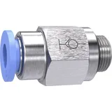 Riegler Gerade Steckverschraubung »Blaue Serie«, selbstabsper., G 1/4 a., 195.148-2