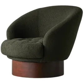 Tikamoon Sessel Ines Bouclé 100 x 82 x 91 cm Grün