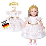Heless Puppen-Prinzessinnenkleid Kirschblüte mit goldener Krone (2132)