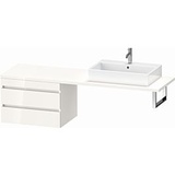 Duravit DuraStyle Waschtisch-Unterschrank DS535902222 70 x 54,8 cm, weiß hochglanz, für Konsole, 2 Schubkästen