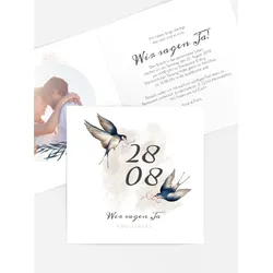 Hochzeitseinladung selbst gestalten mit Spruch und Fotos im Onlinedesigner bei Meine-Kartenmanufaktur.de