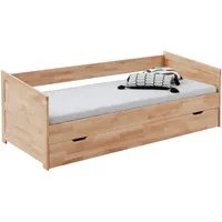 RELITA Funktionsbett »Funktionsbett Nina«, Funktionsbett mit Bettschublade, Buche massiv lackiert, Buche massiv natur lackiert