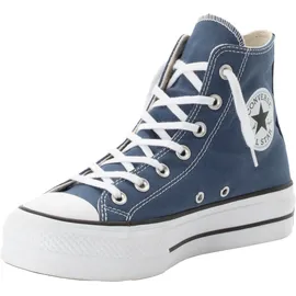 Converse Sneaker CONVERSE "CHUCK TAYLOR ALL STAR LIFT PLATFORM", Damen, Gr. 37, weiß (slacker blau, weiß, schwarz), Textil, Schuhe Sneaker