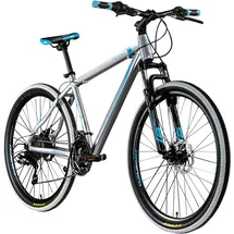 Galano 27,5 Zoll 650B MTB Toxic Mountainbike Scheibenbremsen (Silber/blau, 46 cm