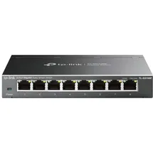 TP-Link TL-SG108E Managed Switch 8 Port Gigabit Ethernet LAN Switch(Plug-and-Play Netzwerk Switch,Metallgehäuse, QoS, IGMP-Snooping,LAN Verteiler, zentrales Management, energieeffizient) schwarz