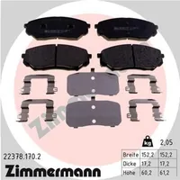 ZIMMERMANN Bremsbelagsatz, Scheibenbremse