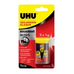 UHU Sekundenkleber Mini 3x1g 45415 blitzschnell