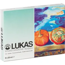 Nerchau LUKAS STUDIO GOAUCHE - Künstler-Gouache in Premium-Qualität - Starter-Set T6 mit 6 x 20 ml Aluminiumtuben im Kartonetui