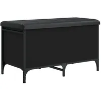 VidaXL Sitzbank mit Stauraum Schwarz 82x42x45 cm Holzwerkstoff