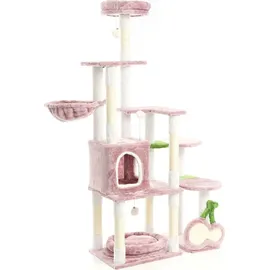 fudajo Katzenkratzbaum Kirschen 162 cm rosa