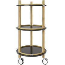 Phoenix Playboy Beistelltisch »CARLY«, BxHxT: 40 x 40 cm, Schwarz, Bambus, Hartholz, rund, 40x79.80x40