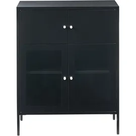 Beliani Vitrine Esholt 80 x 40 x 102 cm Schwarz