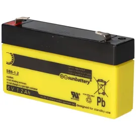 Sun Battery SB6-1.2V0 AGM Akku 6V 1,2Ah Blei-Vlies-Akku