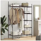vidaXL Offener Kleiderschrank 104,5 x 172 x 45 cm Schwarz