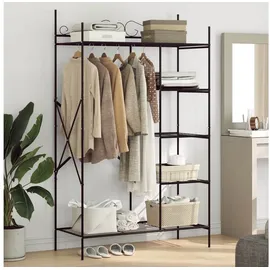 vidaXL Offener Kleiderschrank 104,5 x 172 x 45 cm Schwarz