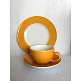 Dibbern SONDERAKTION Solid Color - Kaffeetasse m.U. 0,25 + Teller 21 cm - mandarine - NEU