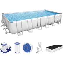 BESTWAY Power Steel Frame Pool Set 732 x 366 x 132 cm inkl. Filterpumpe