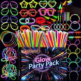 MULEVIP Knicklichter Party Set 425 Stück Glow Sticks Leuchtstäbe Knicklichter,Neon Party Leuchtarmbänder Knicklichter Hochzeit Leuchtspielzeug Glow Sticks Hochzeit für Party Deko,Knicklichter Kinder