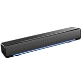 Zunate Soundbar, 3D-Stereo-Sound Soundbar 3D-Stereo-Sound USB-Kabel 3,5-mm-Eingang Tragbare Soundbar für Desktop, Laptop, Fernseher, Smartphone, Tablet PC(Schwarz)