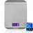GRIFEMA Küchenwaage 1-5000g, LCD-Tara, 6 Einheiten, Auto-Off, Edelstahl