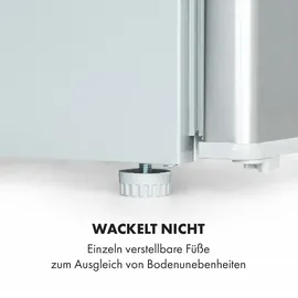 Klarstein Delaware Kühlschrank (75 l, 700 mm hoch, Silber-Metallic)