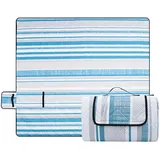 HOTLIKE Outdoor Picknickdecke, 200 x 200cm Groß Campingdecke, Faltbare Stranddecke mit Tragegriff, Maschinenwaschbar & Wasserdichter Gepolstert Wärmeisoliert für Park, Garten, Strand