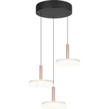 Trio LED Pendelleuchte CELESTE 3-flg. coffee /weiß