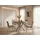 WFL GROUP Runder Ausziehbarer Esstisch 120 x 76 cm Craft Eiche braun