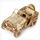 ROBOTIME 3D Puzzle Holzbausatz Jeep 1:18,9 x 9,9 x 8,9