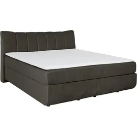 Home Affaire Boxspringbett HOME AFFAIRE "Océane", grau (stone), B:190cm L:221cm, Komplettbetten, Boxspringbett, Bodenfrei- wirkt freischwebend, verschiedene Härtegrade (auch H4)