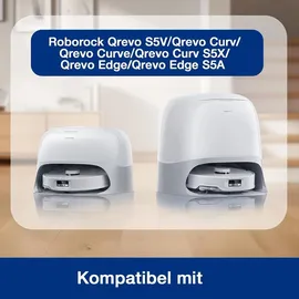 lehongs 18 Stück Zubehör für Roborock Qrevo Edge S5A,Qrevo S5V,Qrevo Curv,Qrevo Curve,Qrevo Curv S5X,Qrevo Edge Staubsauger, 1 Paar Hauptbürsten, 6 Seitenbürsten,2 Filter,4 Lappen,2 Staubbeutel,1 Bürste