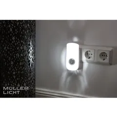 Müller Licht LED Nachtlicht Nox Sensor mit Doppelfunktion für Steckdose